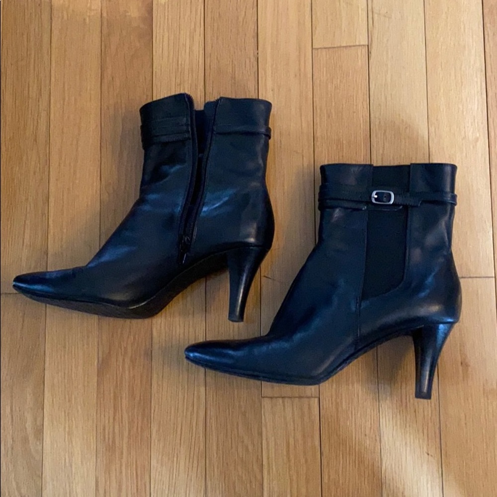 Nine West Black Leather Booties